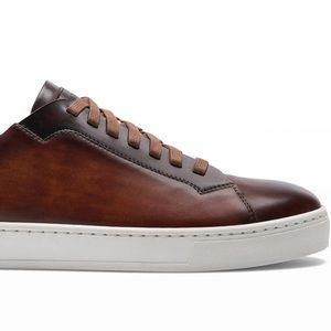 Magnanni Burnished Leather Sneaker Size 11